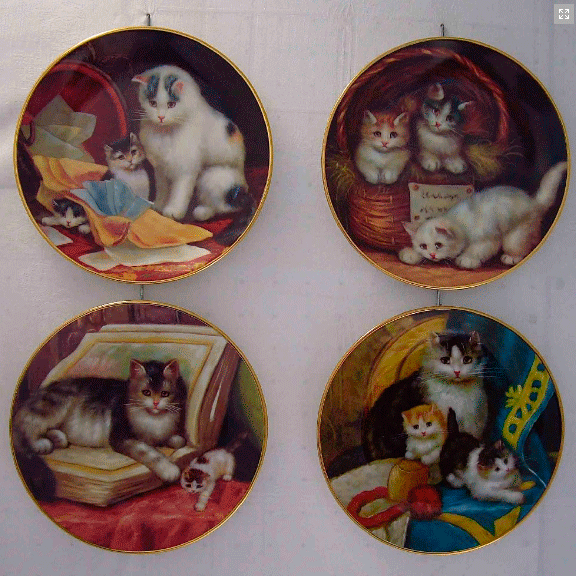Набор настенных тарелок "Жизнь кошек III"