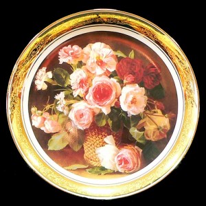 Настенная тарелка "Букет роз"