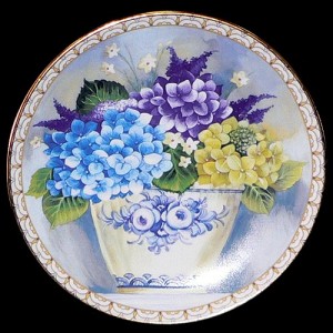 Настенная тарелка "Букет цветов"